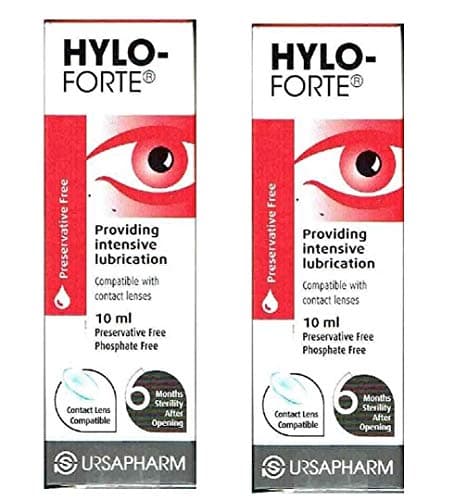 Image of HYLO Forte - Double Pack - Preservative Free Lubricating Eye Drops - for Treatment of Severe and Persistant Dry Eyes - 2x10ml