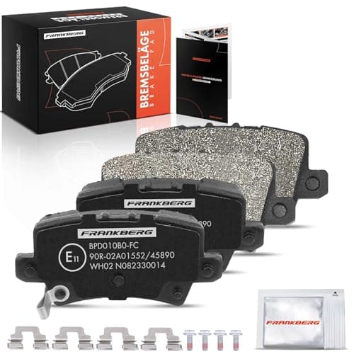 Image of Frankberg Brake Pad Set incl. 4x Pads Rear Compatible with Civic VIII Hatchback FK FN 1.4 1.8 2.2 CTDi Type-R 2006-2012 Replace# 43022SM.G.E00,43022SM.G.E02