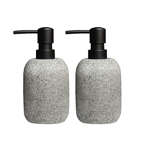 Image of 2pcs/Set Grey Soap Lotion Dispenser,Liquid Hand Soap Dispenser Sets for Bathroom Countertop,Lotion Soap Dispenser for Kitchen Sink.…