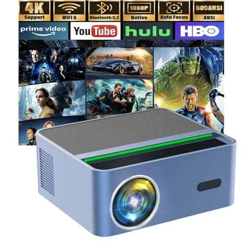 Image of Netflix Official 26000 Lumen 4K Mini Projector with Android 11.0 Wifi 6 & Bluetooth - 50% Zoom Portable Home Cinema, Auto Keystone for iOS/USB/TV/PPT/PS5