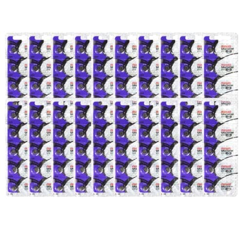Image of 100 pcs Maxell SR626SW SG4 SR66 377 Silver Oxide Watch Battery