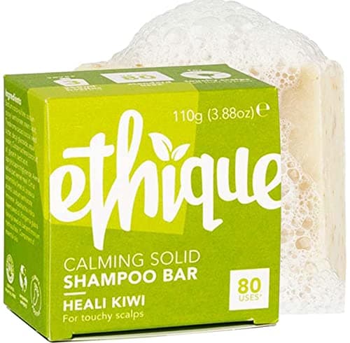 Image of Ethique Heali Kiwi Calming Solid Shampoo Bar for Dry, Itchy, Flaky & Oily Scalps and Hair (80 Washes) Vegan, Eco-Friendly, Plastic-Free, Cruelty-Free