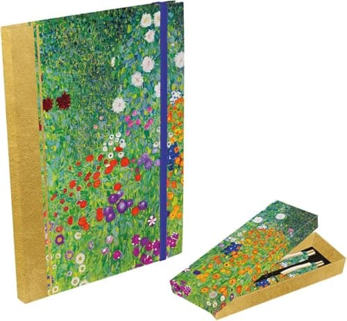 Image of The Gifted Stationery Co. Ltd. Notebook and Pen Set, Elegant Collection (Multi Klimt A6)