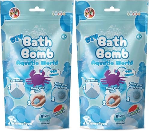 Image of Science4you Bath Bombs Blue Bag for Kids +6 – Bath Bombs Making Kit, Crab Educative Science Kits, Cosmetic Experiment, Stem Toys, Cosmetic Gift to Birthday, Christmas for Girls & Boys Age 6 7 8+
