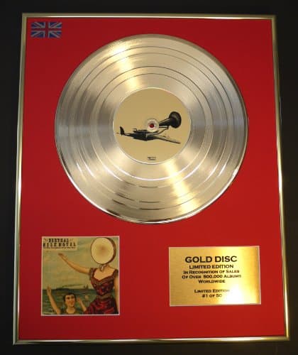 Image of NEUTRAL MILK HOTEL/LTD. EDITION CD GOLD DISC/RECORD/IN THE AEROPLANE OVER THE SEA