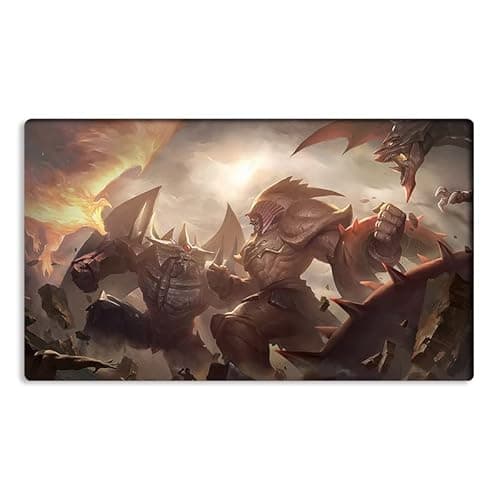 Image of New Mlikemat Playmat Exodia VS 3 Gods Duel TCG CCG Trading Card Play Mat without Zones + Free Bag (ZD039-184-K-No Zones)