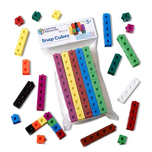 Image of Learning Resources Snap Cubes - 100 Pieces, Homeschool and Classroom Supplies, Educational Counting Toy, Maths Games for Kids, Teacher Aids, Ages 5+