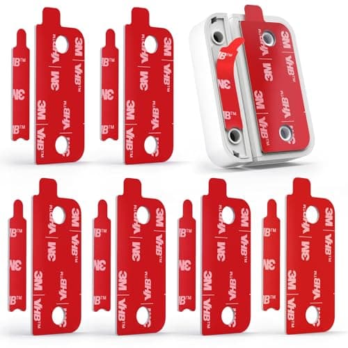 Image of Adhesive Replacement for Ring Alarm Contact Sensor (2nd Gen): Double Sided Sticky Strips (6 Sensors Pads & 6 Magnet Pads) - Mounting Tape Sticker Pre-Cut for Ring Door & Window Security System