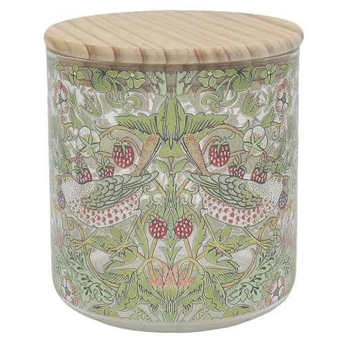 Image of The Leonardo Collection William Morris Strawberry Thief Glass Canister Sml For Home & Kitchen | Storage Containers & Kitchen Organizers For Gift