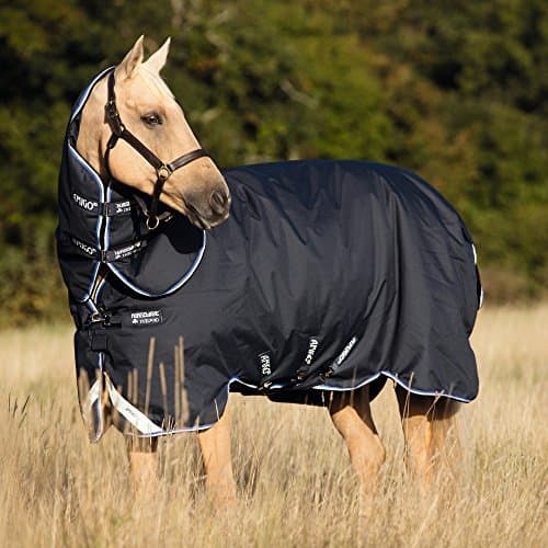 Image of Horseware Amigo Bravo 12 Plus Turnout Lite Navy/Blue/Strong Blue & Black 69/5ft9