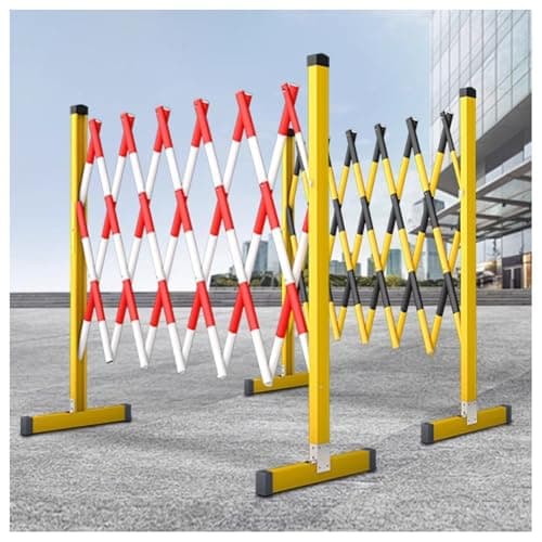 Image of Expandable Metal Barricade - Durable Steel Safety Barrier with Casters for Enhanced Mobility in Traffic Control and Crowd Management
