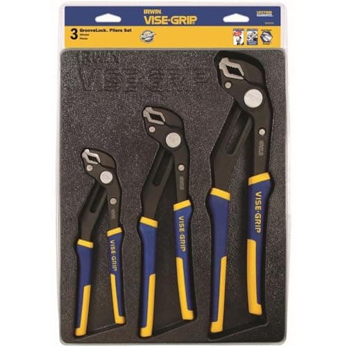 Image of IRWIN Vise-Grip GrooveLock Pliers Set, V-Jaw, 3-Piece (2078710)