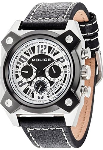 Image of Police PL.14691JSTB/02 Men's Chronograph Quartz Watch with Leather Strap