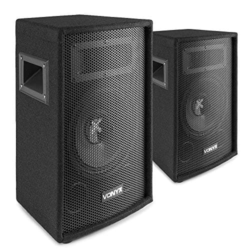 Image of VONYX SL8 Pair of 8 Inch Passive DJ PA Speakers - 400W Peak 2-Way Bass Reflex Loudspeaker System Ideal for DJ Booths, Karaoke Events, Home Parties, Disco and On-Stage Performances