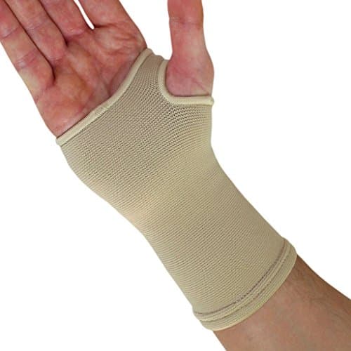 Image of NeoPhysio Medical Grade Elastic Compression Wrist Support, Beige Tubular Sleeve - Medium = 15-17cm