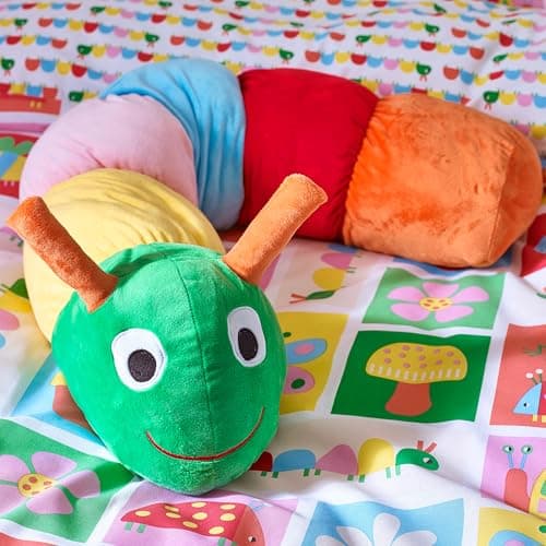 Image of Catherine Lansfield Kids Charlee Caterpillar 3D Shaped Cushion Bright