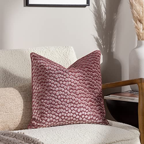 Image of furn. Hoem Lanzo Cut Velvet Piped Feather Rich Filled Cushion