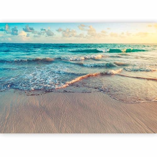 Image of murando - Photo Wallpaper Beach 350x256 cm / 137.8" x 96.5" - Non-Woven Premium Art Print Fleece Wall Mural Decoration Poster Picture Design Modern - Nature Landscape Sand Bay Ocean Waves c-B-0358-a-a