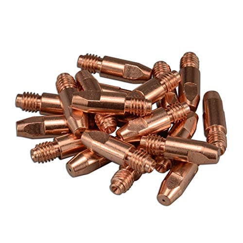 Image of RIVERWELD MAG MIG Contact Tips M8 140.0313 1.0mm Copper Consumables for 36KD MB36 Co² Welding Torch Pack of 20