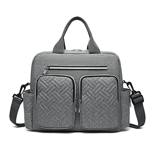 Image of Kono Baby Changing Bag, Multifunction Nappy Bags, Hospital Maternity Tote Handbag, Diaper Messenger with Stroller Straps and Insulated Pockets, for Mum and Dad