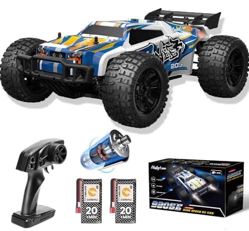 Image of DEERC 1:10 High Speed RC Car 48 km/h, 4WD Fast Remote Control Car, Off Road RC Truck with 2 Batteries 40+ Min Play Time, All Terrain RC Monster Truck, Hobby Grade RC Car for Adults and Kids