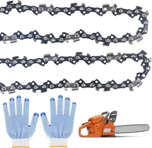 Image of 2 Pcs 14 inch Chainsaw Chain for 14 Inch (35cm) Bar, 3/8" LP Pitch, 52 Drive Links, 0.50" Gauge, Low Kickback Chain Saw Chain Compatible for Makita Bosch Husqvarna Oregon Chainsaw Chain Replacement