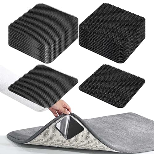 Image of 12Pcs Rug to Carpet Gripper, Rug Gripper for Carpeted Floor, Carpet Stickers for Rugs, Invisible and Traceless Anti-Slip Foot Pad Fixing Sticker, Suitable for Carpeted Sofa Cushion Car Boot Liners