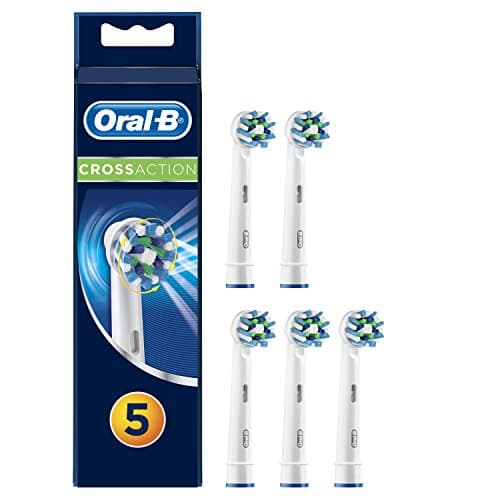 Image of Oral-B CrossAction Electric Toothbrush Replacement Heads Powered by Braun - Pack of 5