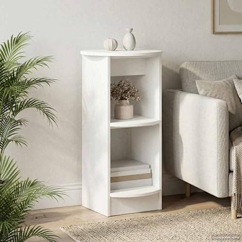 Image of Tidyard Modern Side Cabinet - Engineered Wood, 3 Shelves, 40x40x75 cm, Ideal for Living Rooms & Hallways Model899834