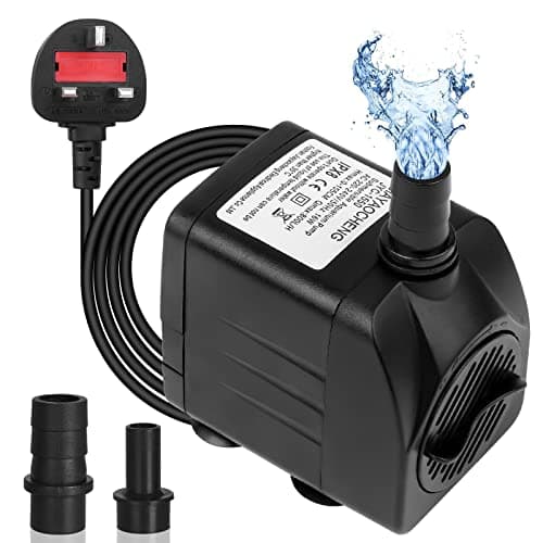 Image of Flintronic Submersible Water Pump(800L/H 16W), Ultra-Quiet Water Pump1.6m/5.2ft High Lift, Fountain Pump with 1.4m/4.5ft Power Cord&2 Nozzles for Aquarium, Fish Tank, Statuary, Hydroponics