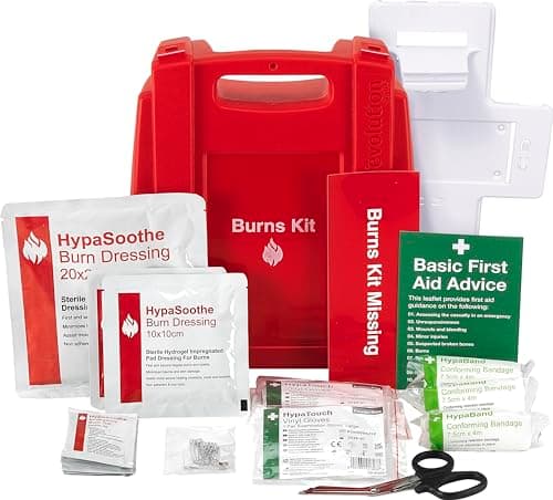 Image of Safety First Aid Group Evolution Plus HypaSoothe Emergency Burns First Aid Kit, Medium with Burns Gels and Dressings - - for Home, Workplace, Workshop, Catering environments