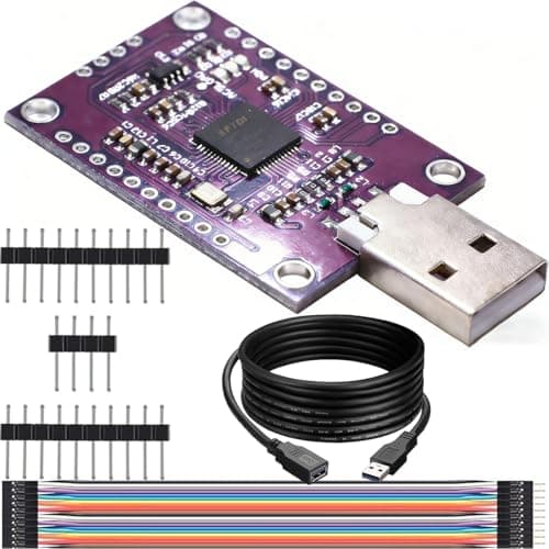 Image of DAOKAI FT232H High-Speed Multifunction Module USB to JTAG UART/FIFO SPI/I2C Module FT232H Breakout Adjustable Stable with Pinheader USB Extension Cable Connecting cable
