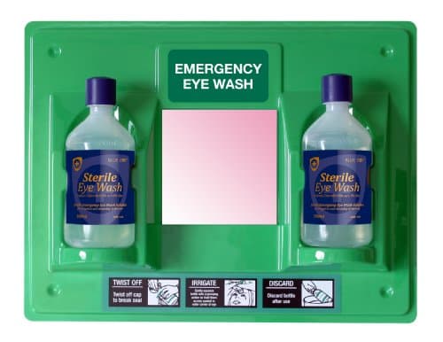 Image of Blue Dot Eye Wash Station 2 Bottles of 500 ml, Green