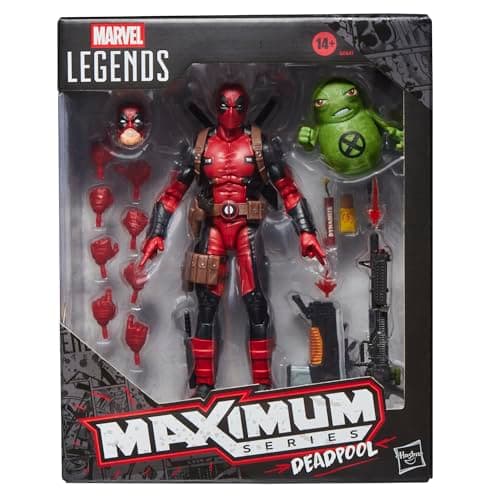 Image of Marvel Legends Maximum Series Deadpool Action Figure with Doop, Red