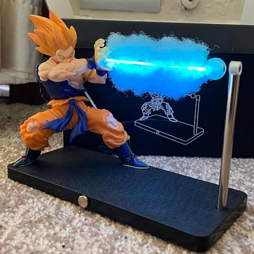 Image of Super Saiyan Goku Kamehameha Figure Lamp, LED Light with Touch Button Cordless
