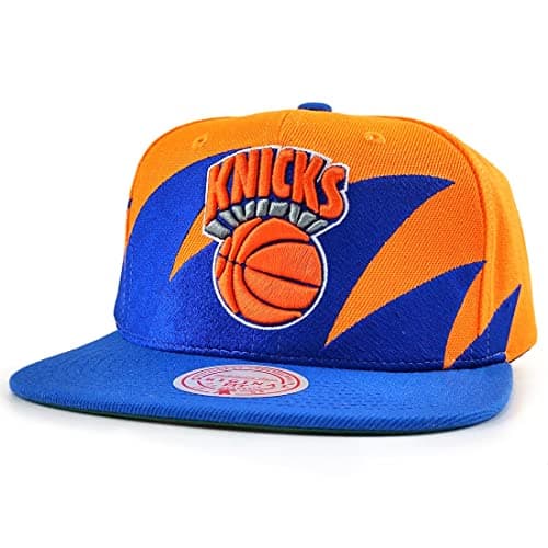 Image of Mitchell & Ness Snapback Cap NBA Sharktooth New York Knicks Orange/Royal, orange, One Size