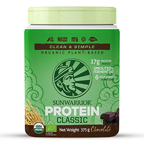 Image of Sunwarrior Brown Rice Protein Powder with Bcaa & Amino Acids Raw Rice Protein Shake Gluten Free Low Carb Dairy Free | Plant Based Classic Sprouted Brown Rice Protein Powder Chocolate 375g