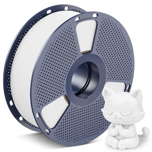 Image of SUNLU High Speed PLA Classic 3D Filament 1.75mm,600mm/s High Toughness PLA Filament,Matte Texture No-Tangling,Fit Most FDM Printers, Dimensional Accuracy +/- 0.02mm, 1kg Spool,(White)