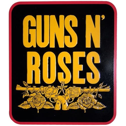 Image of Guns N' Roses Stacked Logo Black Fridge Magnet One Size