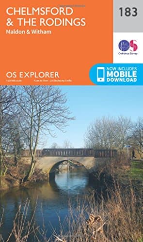 Image of Chelmsford &The Rodings Map | Maldon & Witham | Ordnance Survey | OS Explorer Map 183 | England | Walks | Hiking | Maps | Adventure