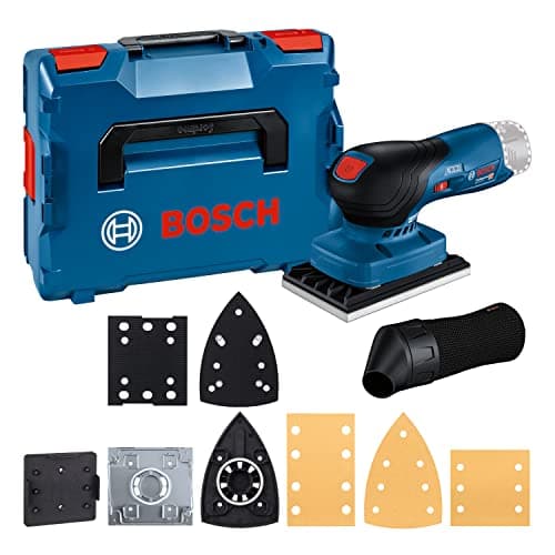 Image of Bosch Professional 12V System GSS 12V-13 Cordless Orbital Sander (Compatible with Bosch Click & Clean dust Extraction System, incl. 3X Sanding Plate, 3X Abrasive disc, dust Bag, Hole Punch, L-BOXX)