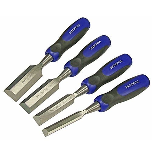 Image of Faithfull FAIWCBUTTS4 Short Blade Wood Chisel Set of 4 - 12, 18, 25, 32mm
