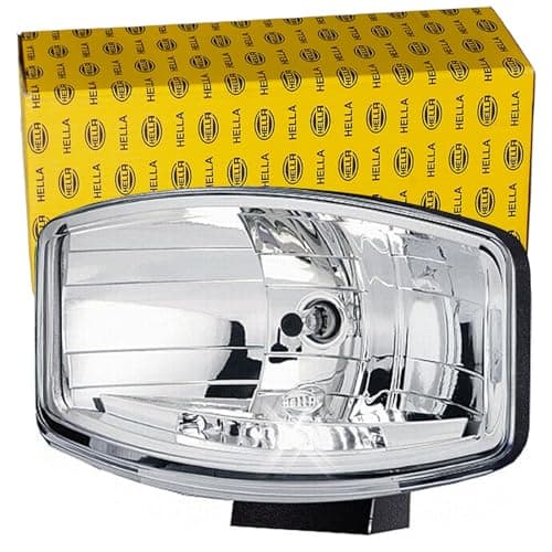 Image of HELLA 1FE 008 773-041 Halogen/Halogen-Spotlight - Jumbo 320 - 12/24V - Rectangular - Reference number: 37.5 - Bolted - Clear diffusing lens - Lens Colour: Crystal clear - right/left