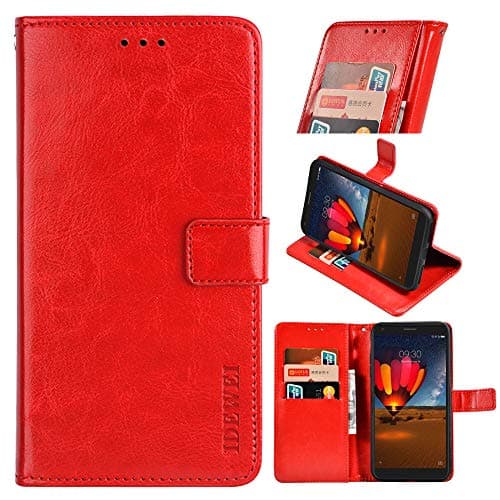 Image of OPPO Realme X3 / X3 SuperZoom Premium Leather Wallet Case [Card Slots] [Kickstand] [Magnetic Buckle] Flip Folio Cover for OPPO Realme X3 / X3 SuperZoom Smartphone(Red)