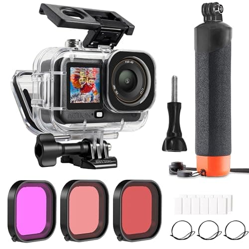 Image of FitStill 60M/196FT Waterproof Housing for DJI OSMO Action 6, Waterproof Housing + Buoyancy Handle + Diving Filter for Underwater Shooting DJI Action 6 Protective Accessories