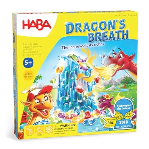 Image of HABA Dragon’s Breath – Sparkling Treasure | Award-Winning Family Board Game | Collect Colourful Gems as the Ice Tower Melts | Fun Strategy Game for Kids Ages 5+