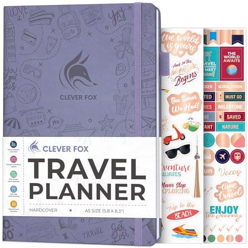 Image of Clever Fox Travel Journal – Vacation Planner with Budget Plan, Packing List, Expense Tracker & Trip Journal – Travelling Itinerary Organizer for Women, Men & Couples – A5 Size, Lavender