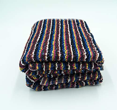 Image of Lex's Linens Pack of 2 Eco-Friendly Multi Stripe Recycled Yarn Dyed Bath Sheets/Beach Towels