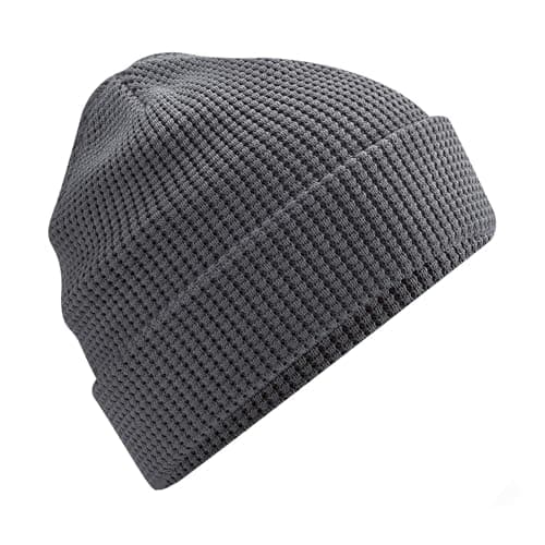 Image of Beechfield - Organic Cotton Waffle Beanie - Graphite Grey