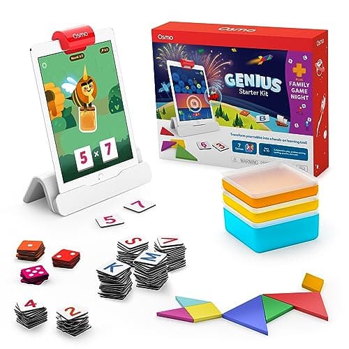 Image of Osmo - Genius Starter Kit for iPad + Family Game Night - 7 Educational Learning Games for Spelling, Math & more - Ages 6-10 - STEM Toy (Osmo iPad Base Included - Amazon Exclusive)